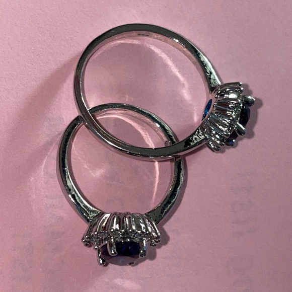 Princess Diana Sapphire Ring Copy. Vintage Sapphire Ring Copy. Size 9 - Picture 10 of 13